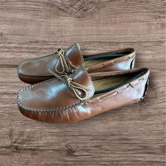 Rockport Rhyder Tie Slip-On Men's Mahogany Loafers Men's NEW Size 7 W - Picture 1 of 4